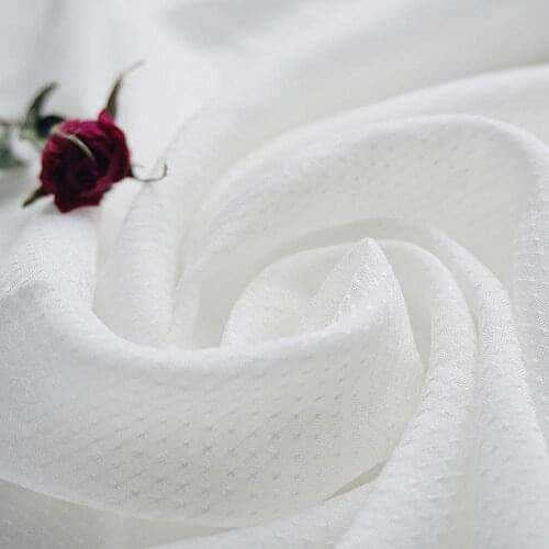 Pure white sky star dress shirt dress rayon fabric rayon jacquard fabric DIY cotton