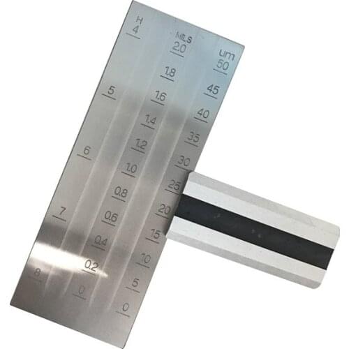 Pushen Fineness of Grind Gauge Scraper 0-50um Double Groove Coating Scraper Fineness Meter