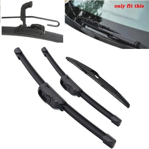Car Front & rear Windshield Windscreen Wiper Blades For Smart Forfour W454 2004 2005 2006 2007