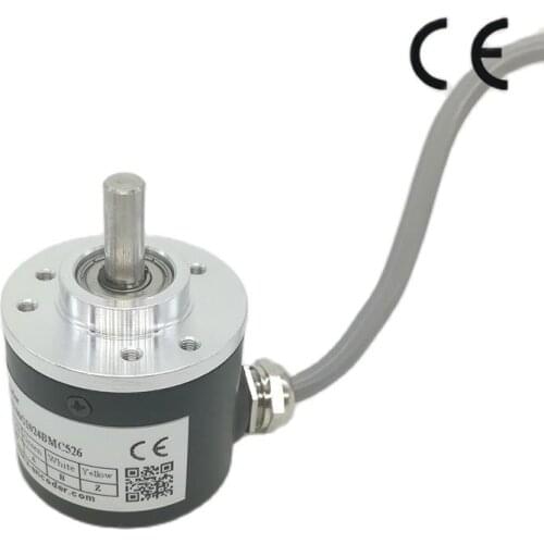 6mm solid shaft A B Z Signal Push pull output incremental Photoelectric encoder 360 500 1000 1024 2000 2048 2500 3000 3600 ppr