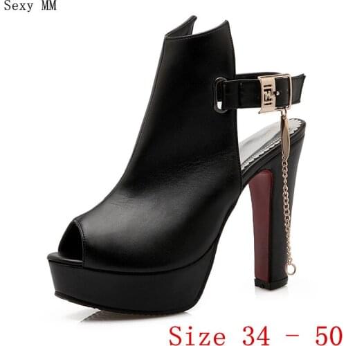 Platform Pumps Women High Heels Party Gladiator Sandals Woman High Heel Shoes Plus Size 34 - 40 41 42 43 44 45 46 47 48 49 50