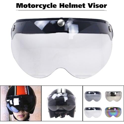 Universal Windproof 3-Snap Motorcycle Helmet Visor Front Flip Up Visor Wind Shield Lens For Motorcycle Helmet Sunglasses