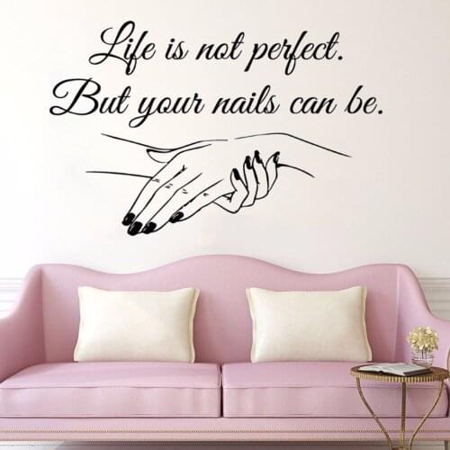YOYOYU Nail Salon Removeable Art Vinyl Wall Sticker Manicure Quote Salon Bedroom Window Home Decoration Art Poster ZX499