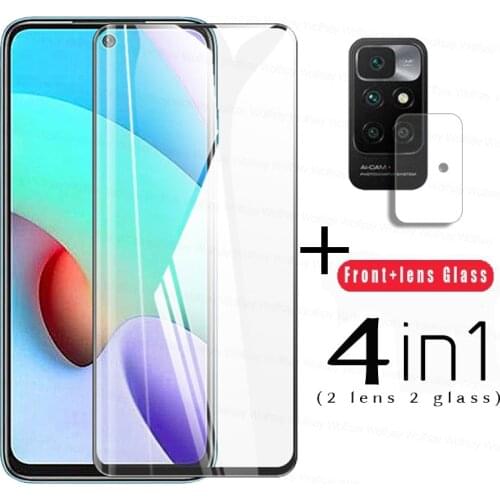 Tempered Glass For Xiaomi Redmi 10 Glass For Redmi 10 9 9A 9C 9T Full Cover Screen Protector For Xiaomi Redmi 10 Lens Film