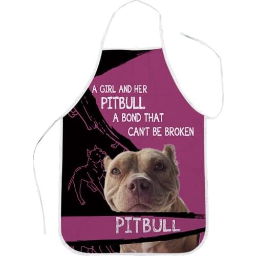 CLOOCL Womens Pet Dog Pitbull Pattern Apron Baking Accessories Apron Womens Cooking Accessories Apron Apron Mens Cafe Kitchen