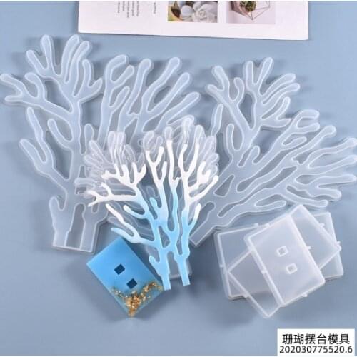 1 Set Coral Silicone Mold Table Coral Decorations Epoxy Resin Molds DIY Jewelry Accessories Making Craft