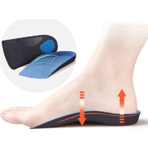 1 Pair EVA Flat Foot Orthotics Arch Support Half Shoe Pad Orthopedic Insoles Foot Care for Men and Women