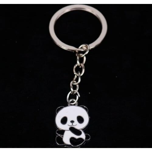 1PCS Lover Gift Panda Keyring Keyfob Valentines Day Keychain Ring