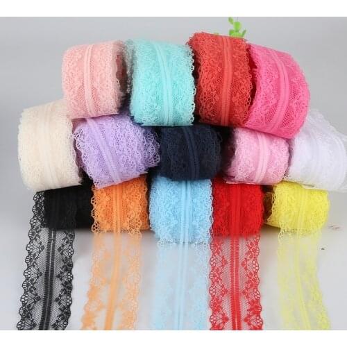 10yards/lot Multicolor Lace Ribbon 40mm Embroidered Net Lace Trims For Sewing Decoration Handmade DIY Craft Accessories