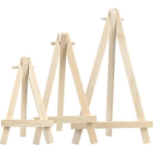 3pcs Mini Wood Display Easel Wood Easels Set For Paintings Craft Small Acrylics Oil Projects Name Card Holder Craft Canvas Stand