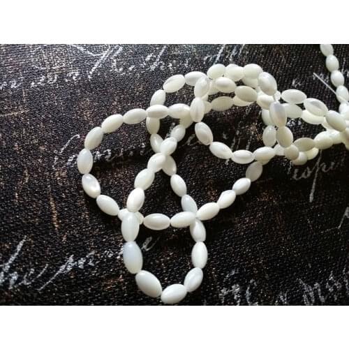 5*8mm 100pcs " Cut Rice " 100% Natural Seashell Strand Loose Bead Jewelry Beads