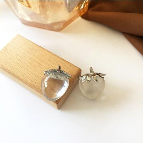 Girls Fruits White Summer Earring Studs Simple Sweet Strawberry Earrings Cute