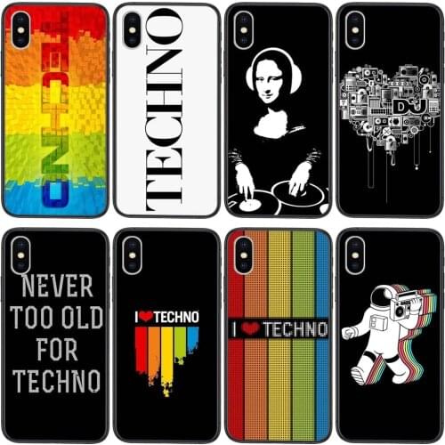 Colorful Techno Music For Huawei Honor 10X Lite Case V40 Lite Play 5T 20 9S 9C 9X Black Back Luxury Shell Soft Funda