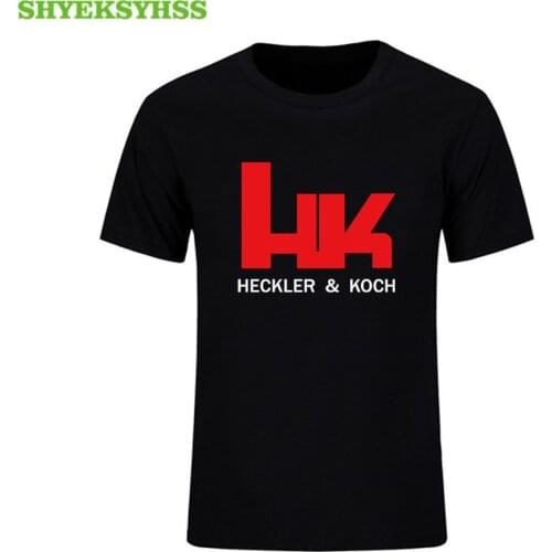 Heckler Koch logo mens Tshirt men women outdoor shooting T shirt HK MP5 G3 G36 USP pistol Punisher XM25 cotton T-shirt