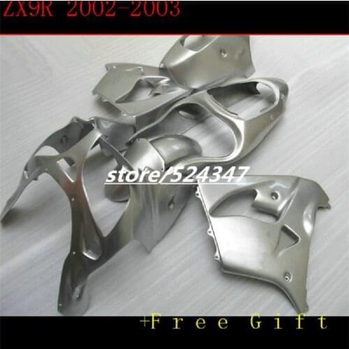 Hot sale ZX9R Fairing for kawasaki Ninja ZX-9R 2002 2003 ZX9R silver ZX 9R 02-03 ABS Body Kit