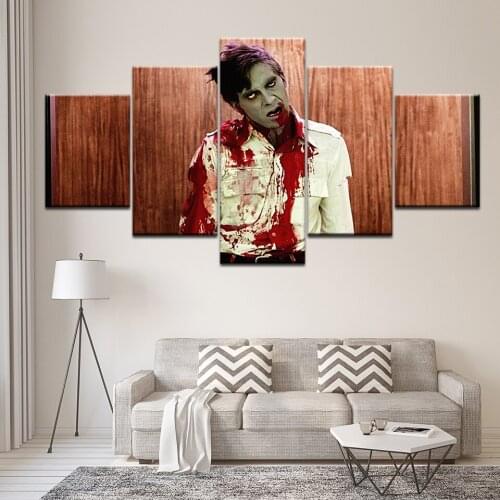 Canvas Painting Best Zombie Movies 5 Pieces Wall Art Painting Modular Wallpapers Poster Print for living room Home Decor