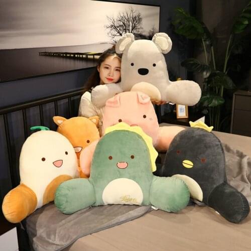 Kawaii Dinosaur Plush Toys Sleepping Koala Blanket Pillow Stuffed Animal Sofa Chair Seat Waist Cushion Girlfriend Birthday Gifts