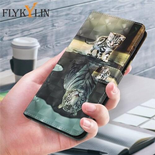 Flip Leather Case For Huawei P Smart 2021 2019 P40 P30 Lite Wallet For Huawei Y7A Y8P Y6P Y5P Y6 2019 Cute Animal Painted Cover