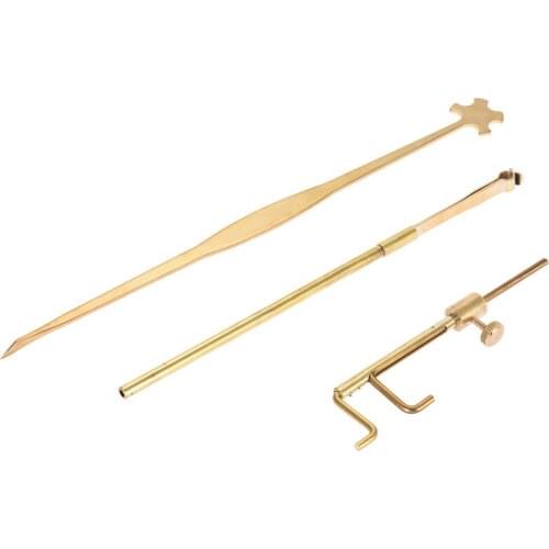 Violin Viola Luthier Tools Kit Set Sound Post Gauge Measurer & Retriever Clip & Setter Stainless Steel