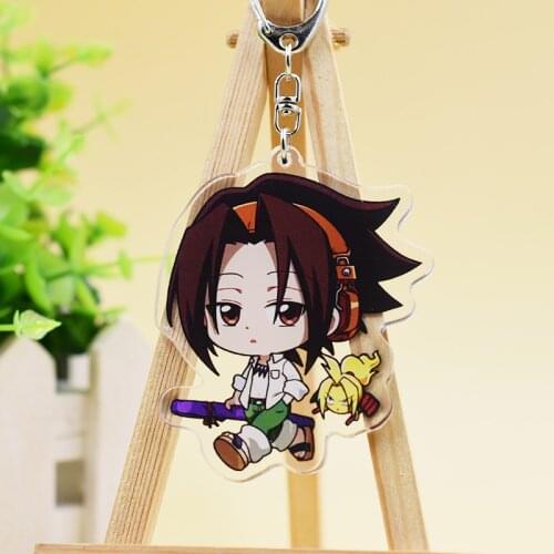 NEW Anime Shaman King YOU ASAKURA Tao Ren Kyoyama Anna Acrylic Keychain Bag Pendant Cute Keyring Cartoon Toy Cosplay Xmas Gift