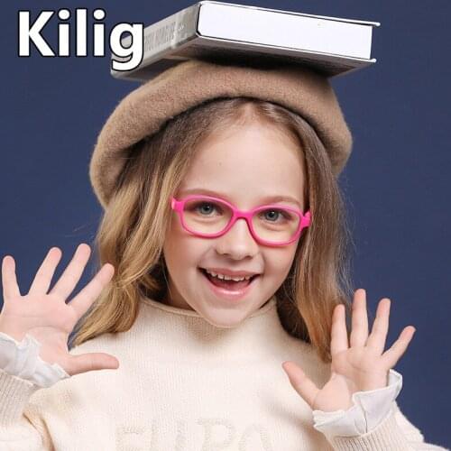 Boy Girl Blue Light Blocking Glasses Children Optical Frame for Kids Anti Glare Computer Reading Eyewear Prescription UV