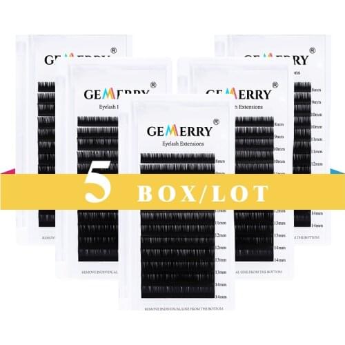 5 Box/lot Classic Eyelash Extension Individual False Lash Hand Made 8-14/15-20/20-25Mix Length Faux Mink Eyelashes for Extension