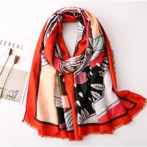 2020 Abstract Geometry Print Fringe Scarf Long Soft Cotton Wrap Hijab Scarves Free Shipping