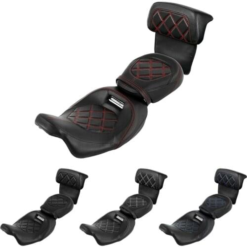 Motorcycle Rider Passenger Seat Chopped Razor Backrest For Harley Touring Road King Street Glide Electra Glide 2014-2020