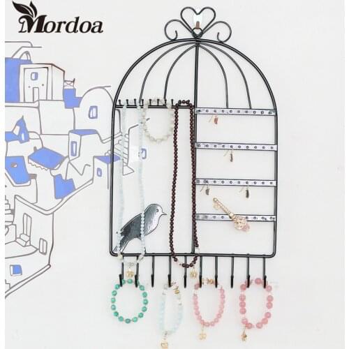 Black Pink White Zinc Alloy Metal Jewelry Display Organizer Holder Stand Shelf Rack Bijoux Jewellery Earrings Necklace Houder