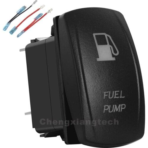 Fuel Pump Up Green & Red Led Rocker Switch ARB Carling 5P SPST ON/OFF 12v/24v Car Boat Truck Waterproof IP66+Jumper Wires Set