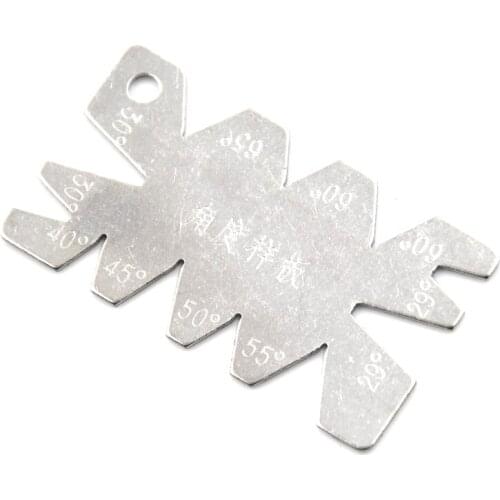 1Pc 29/30/40/45/50/55/60/65 angle model Sliver Stainless Steel Screw Thread Cutting Angle Gage Gauge Measuring Tool