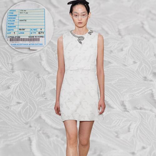 Red Raspberry Korean White Hole Jacquard Weave Fabrics Materials Spring Women Dress Sewing Cloth Tailor Textile Freeshipping