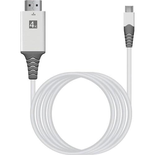 10pcs/lot 2M 4K 30HZ 60HZ USB 3.1 USB C Type C to HDMI Converter Cable Male to Male for Samsung S8 Huawei Mate 10 Apple Macbook