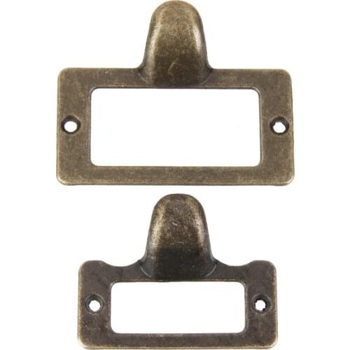 10Pcs Vintage Cupboard Drawer Furniture Card Frame Pull Cabinet Handles S