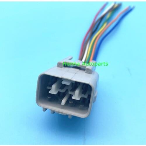 Free Shipping 2/5/10/20/50pcs 8 pin Male Car Headlight Cable Socket Waterproof Light Lamp Connector 7282-1081-40 wire harness