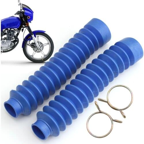 Motorcycle 2PC Front Fork Cover Protector Gaiters Boot Shock Absorber Guard For Universal Off-road Fork Bellow