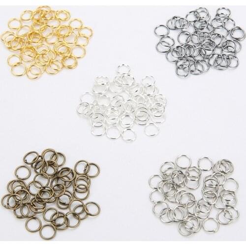 200pcs 4 5 6 8 10mm Closed Open Jump Rings Gold Silver Color Metal Iron Split Rings End Connectors for Diy Jewelry Accessories