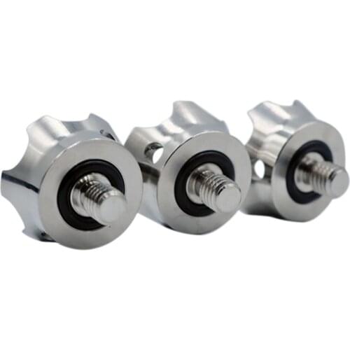 3 Pieces Tripod Spikes,Tripod Stainless Steel 3/8 inch Plum Blossom Nails Foot Spike Suitable for Gitzo, RRS, Benro,Etc