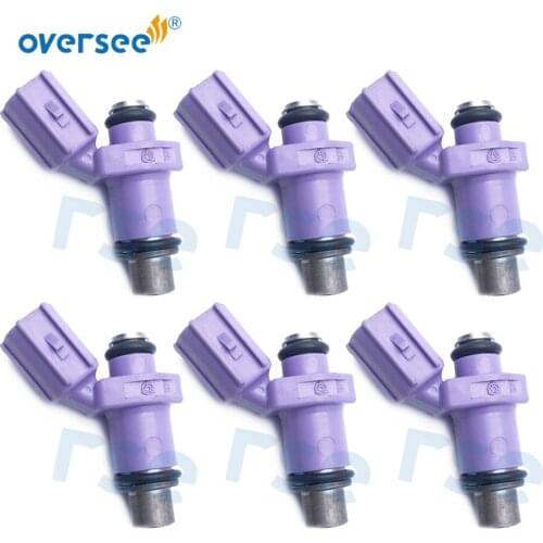6pcs Fuel Injector Nozzle 6P2-13761-00 Fit Yamaha 225HP 250HP 4 Stroke Outboard Engine 6P2-13761