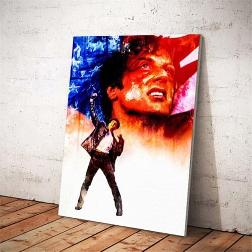 Abstract Watercolor Rocky Balboa Boxing Motivational Bodybuilding Canvas Art Posters And Prints WallPainting for Home Decoration