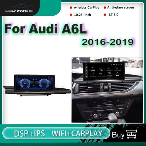 10.25 Inch Anti-glare Screen Android Car Radio For Audi A6L 2016-2018 2019 Navigation Multimedia Player Carplay Stereo Receiver
