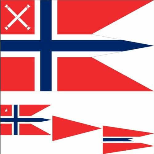 Norway Navy Inspector General Norwegian Flag 3X5FT 90x150CM 100D Polyester Double Stitched High Quality Banner