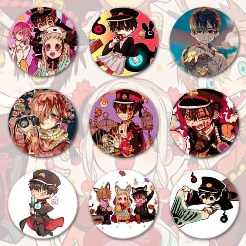 Toilet-Bound Hanako-kun Brooch Japan Anime badge Jibaku Shounen Hanako-kun Nene Yashiro Teru Minamoto Hanako Cosplay badge