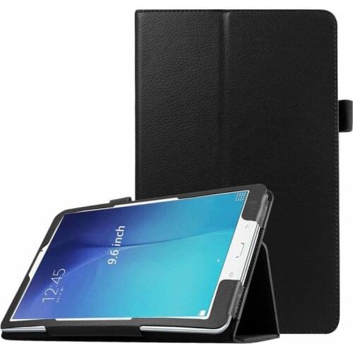 Folio Case for Samsung Galaxy Tab E 9.6 inch Slim Fit Premium Vegan Leather Cover Tab E/Nook 9.6"Tablet SM-T560 T561 T565 T567v