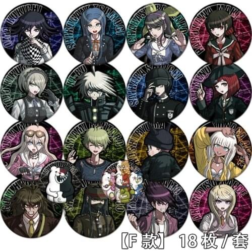 Danganronpa: Trigger Happy Havoc monokuma Makoto Brooch Acrylic Badges 58mm pins