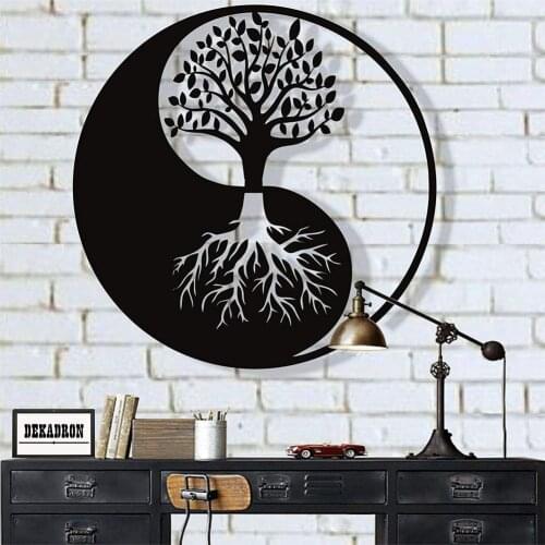 Wall Decorative Painting Tree Of Life Iron Art Home Hanging Ornament Iron Tree Home Office Wall Decor Corridor Ornament
