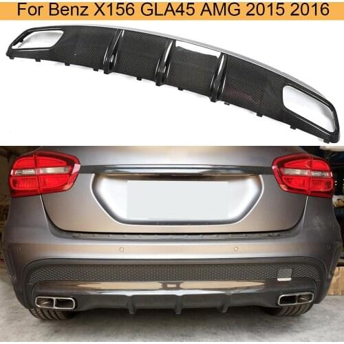 Carbon Fiber Car Rear Bumper Diffuser Lip for Mercedes Benz GLA Class X156 GLA45 AMG 2015 2016 Car Rear Diffuser Lip Spoiler
