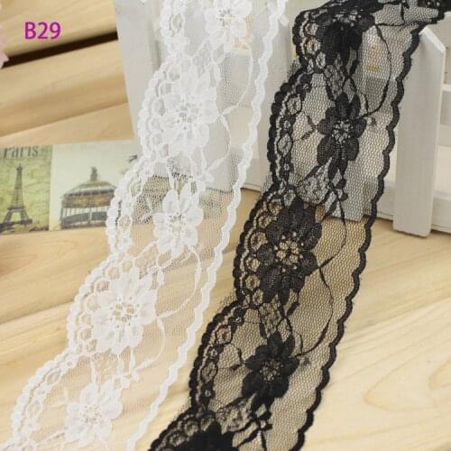 7 cm black 10 yards fine without diy stretch lace cloth garment accessories wholesale Organza RIBBON