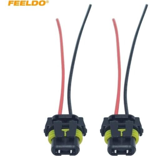 FEELDO 20Pcs Car HID LED Bulb Headlight Plug Cable 9005/9006 Car Light Cord Connector Wire Harness Power Cable #FD-5451