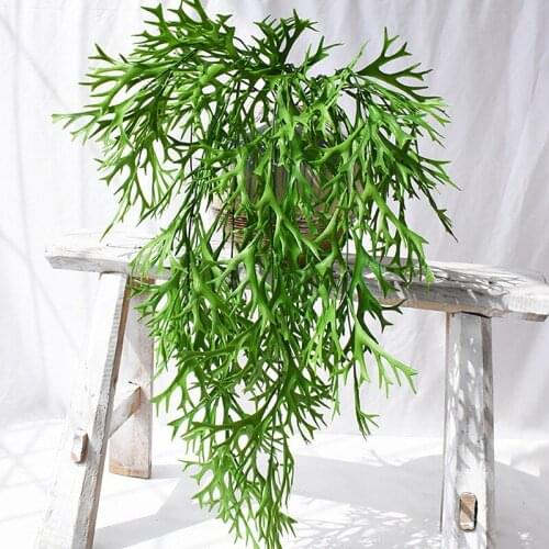 Artificial Plants Staghorn Fern Home Decoration Wall Hanging Vines Fake Plants Grass Living Room Outdoor Garden Decoration